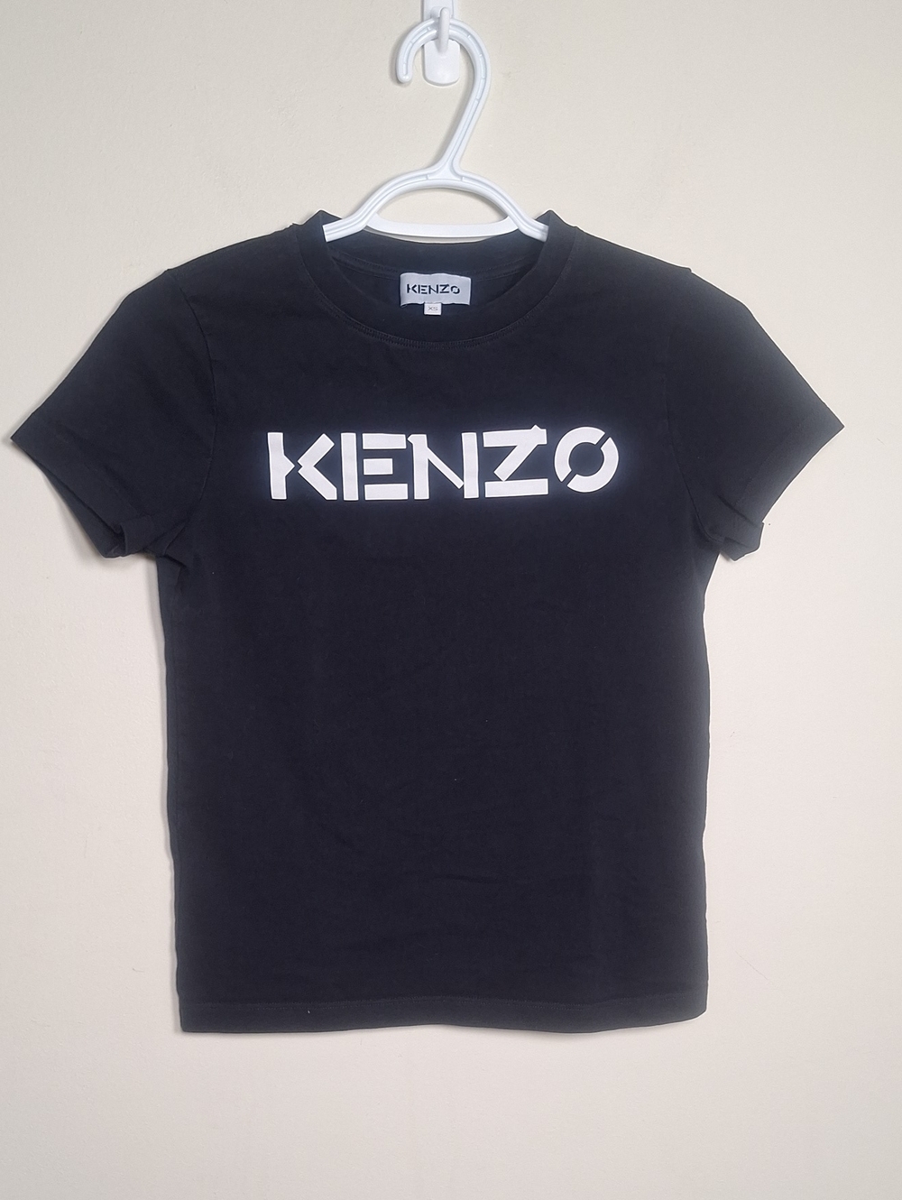 KENZO-FW20 Logo Pattern Round Neck Short Sleeve Black Size XS